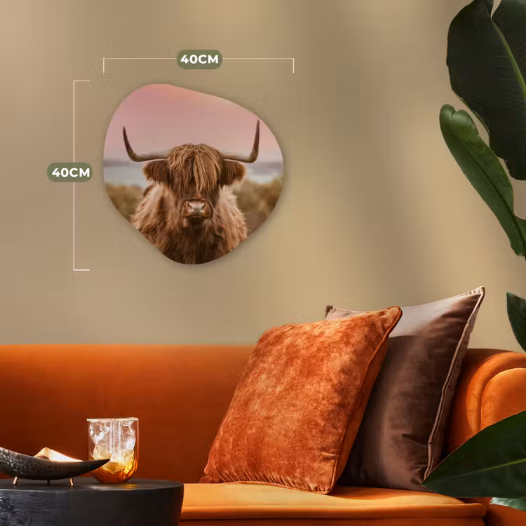 Organische Formen – Aluminium – Natuur - Schotse hooglander - Roze — 4