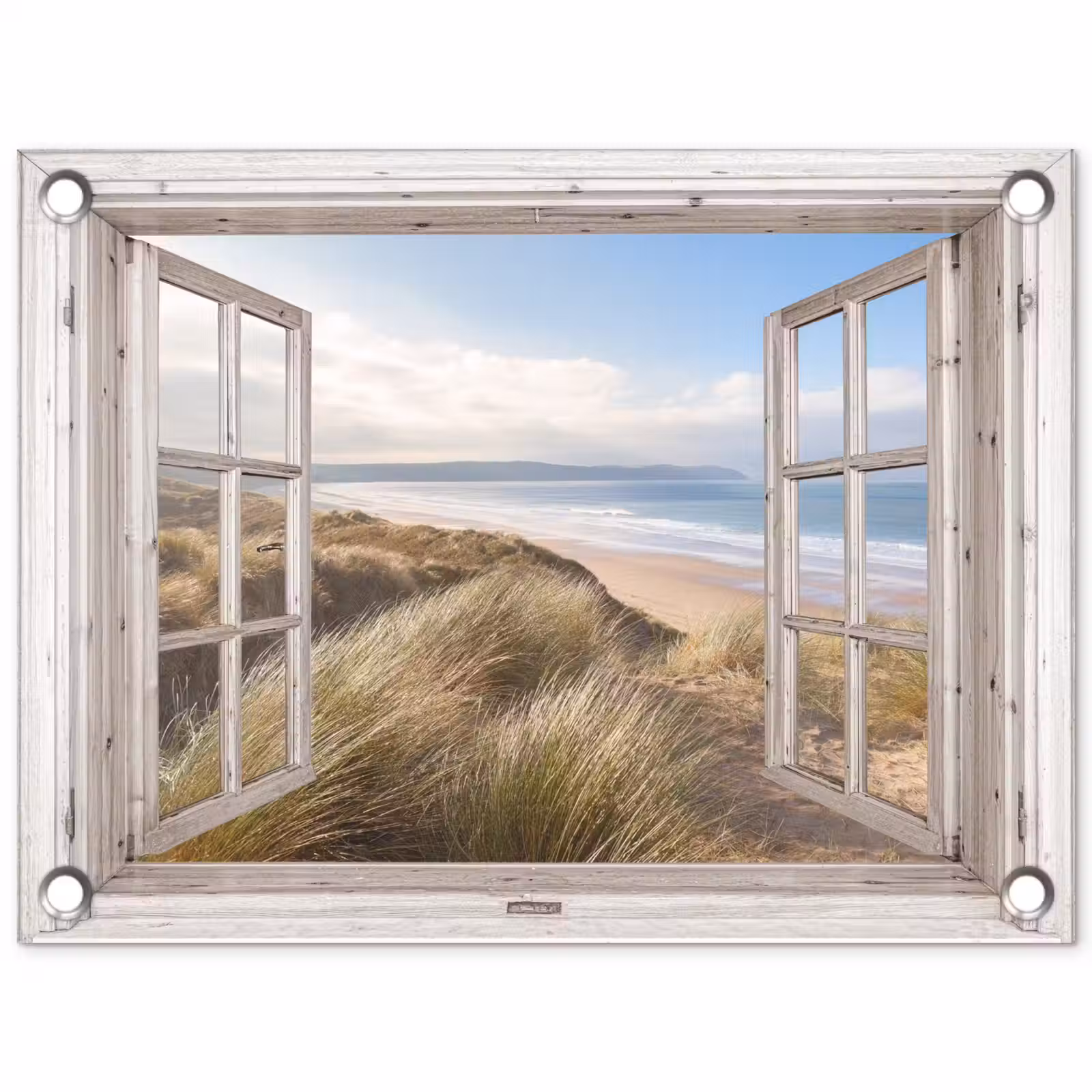 Tuinposter - Uitzicht op Kustlijn met Duinen — 1