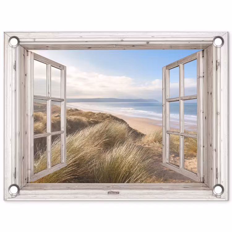 Tuinposter - Uitzicht op Kustlijn met Duinen — 1