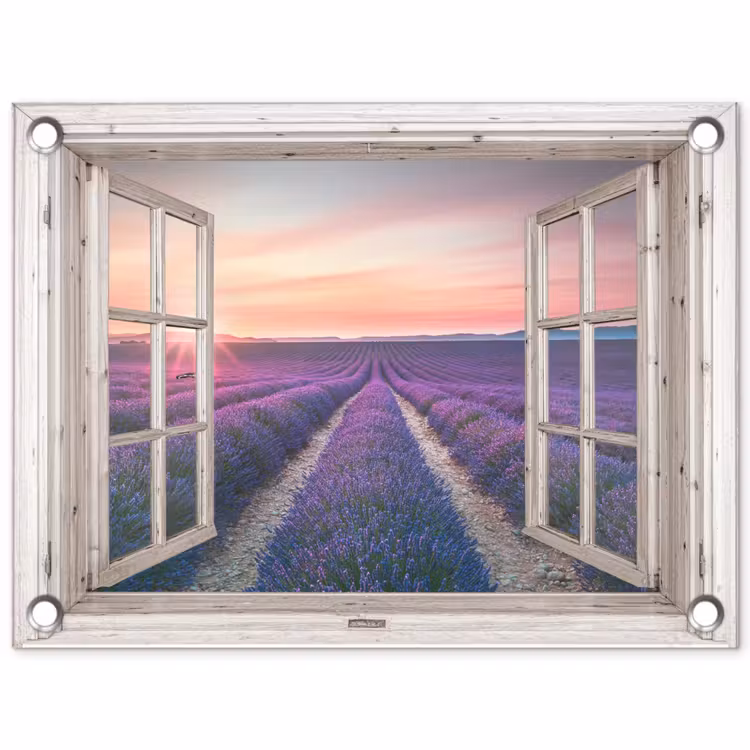 Tuinposter - Lavendelvelden bij Zonsopgang — 1