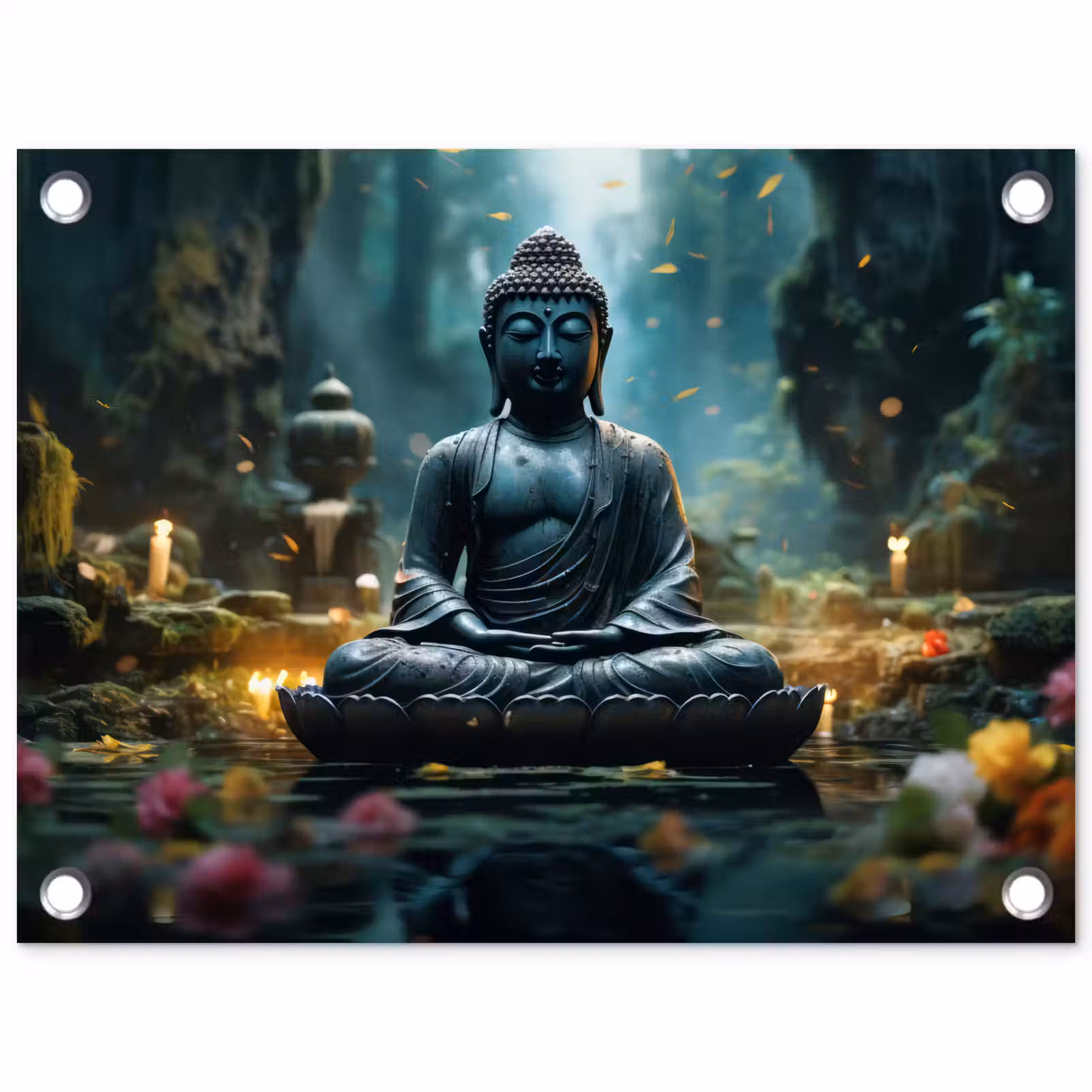 Tuinposter - Boeddha in een mystieke tuin — 1