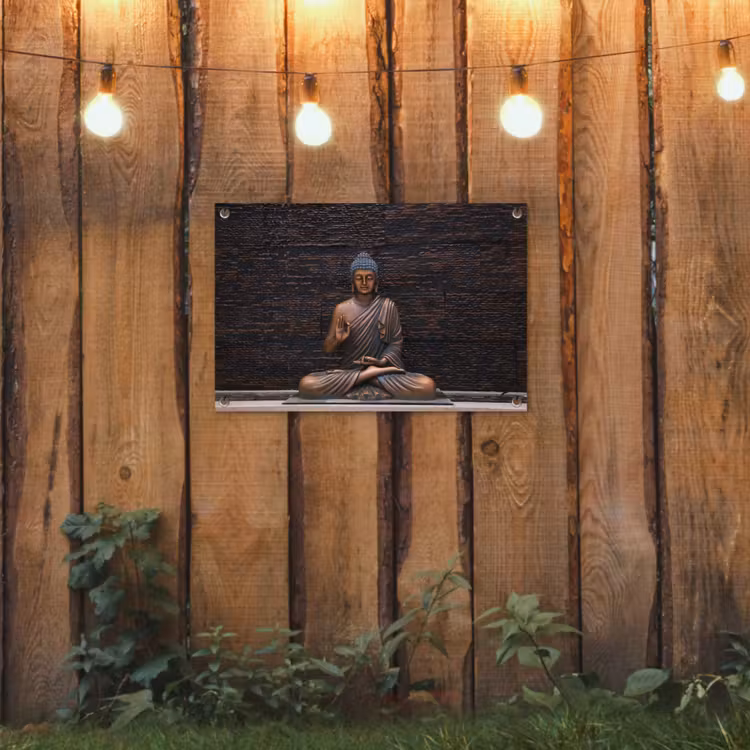 Tuinposter - Rustgevende Boeddha in meditatie — 2