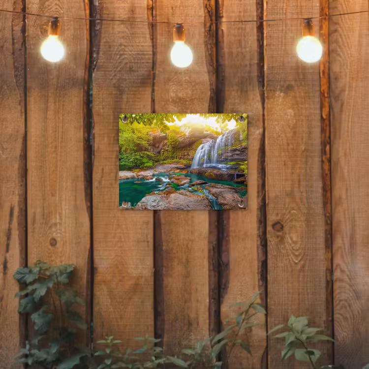 Tuinposter - Waterval in een weelderig bos — 2