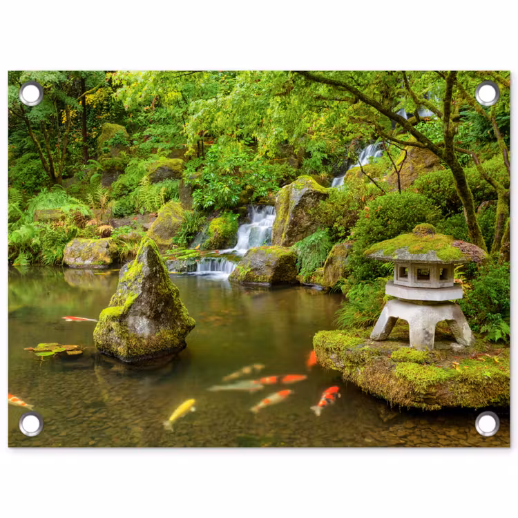 Tuinposter - Rustige Japanse vijver — 1