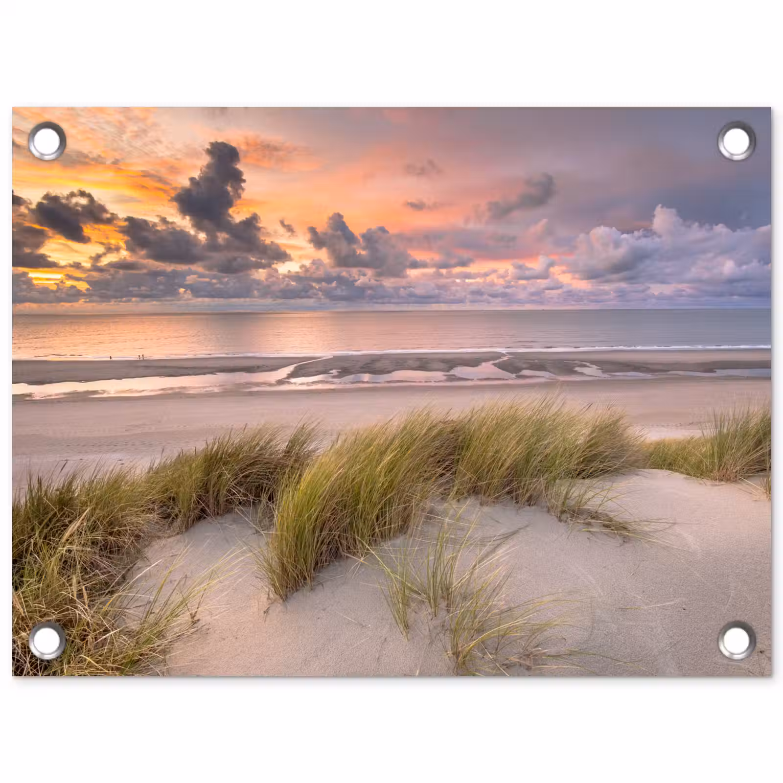 Tuinposter - Kleurrijke Avond aan het Strand — 1