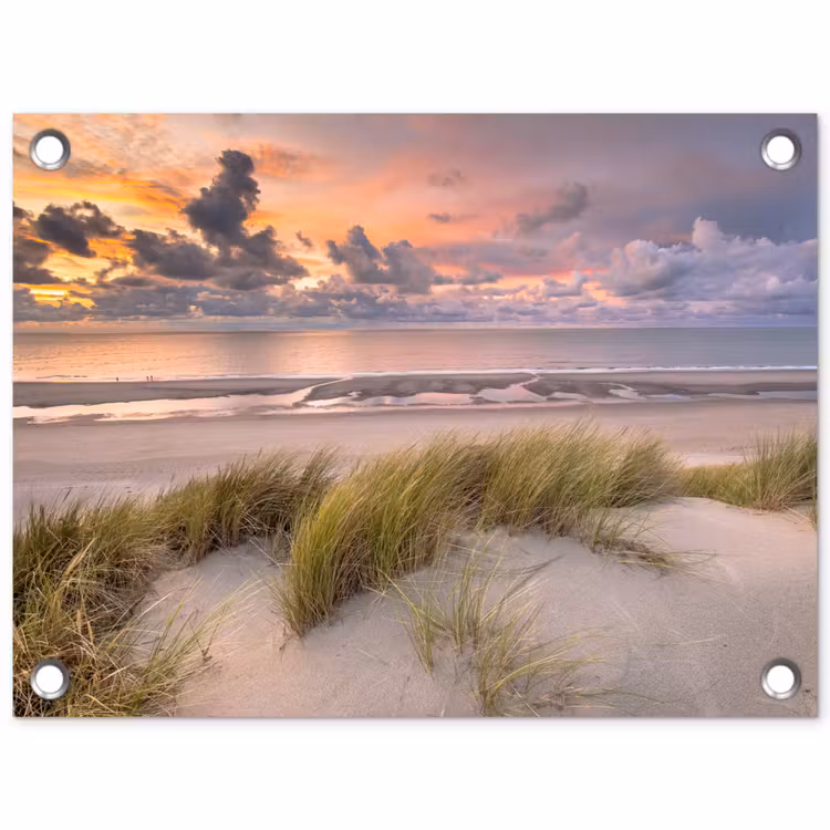 Tuinposter - Kleurrijke Avond aan het Strand — 1