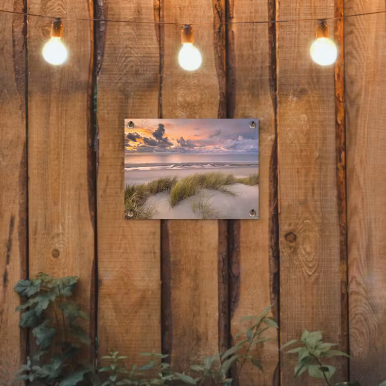 Tuinposter - Kleurrijke Avond aan het Strand — 2