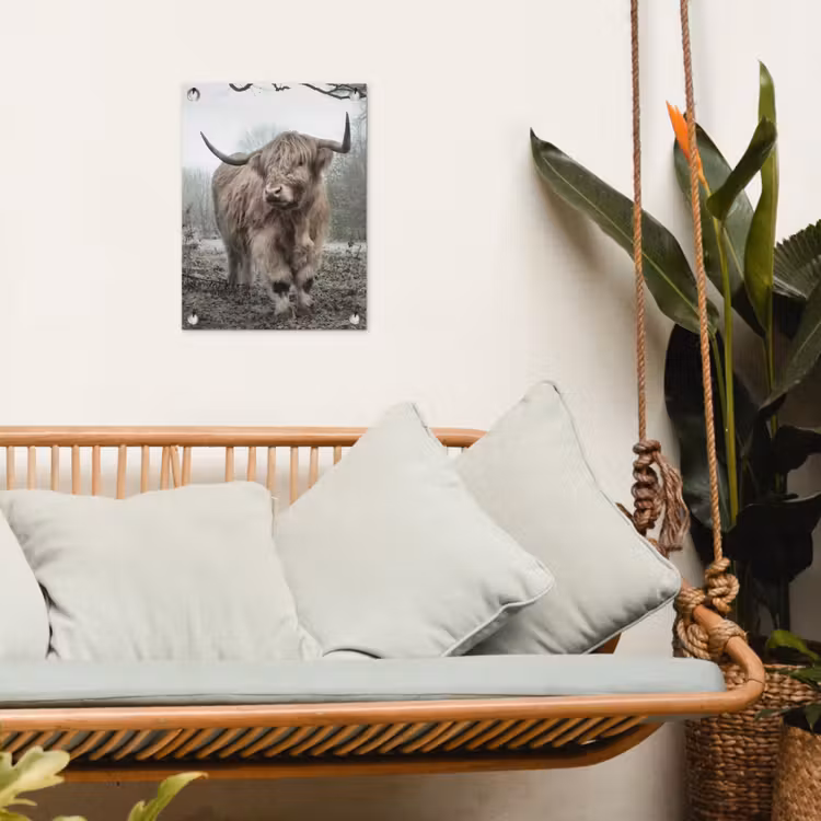 Tuinposter - Hooglander in de Mist — 5
