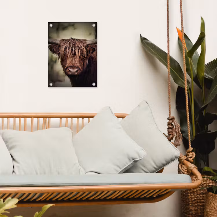 Tuinposter - Majestueuze Hooglander in het Donker — 5