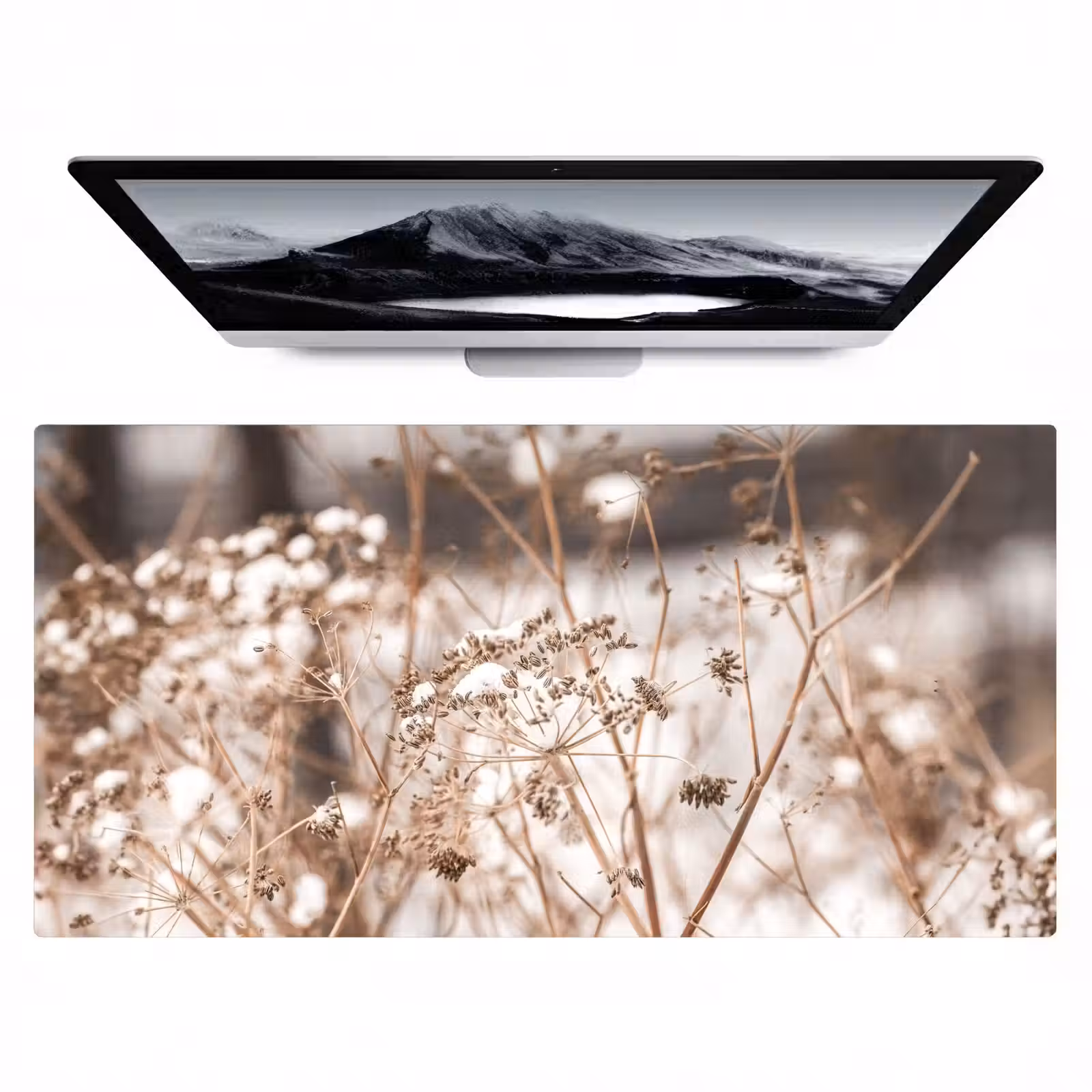 Bureau onderlegger - droogbloemen-wit-planten — 1