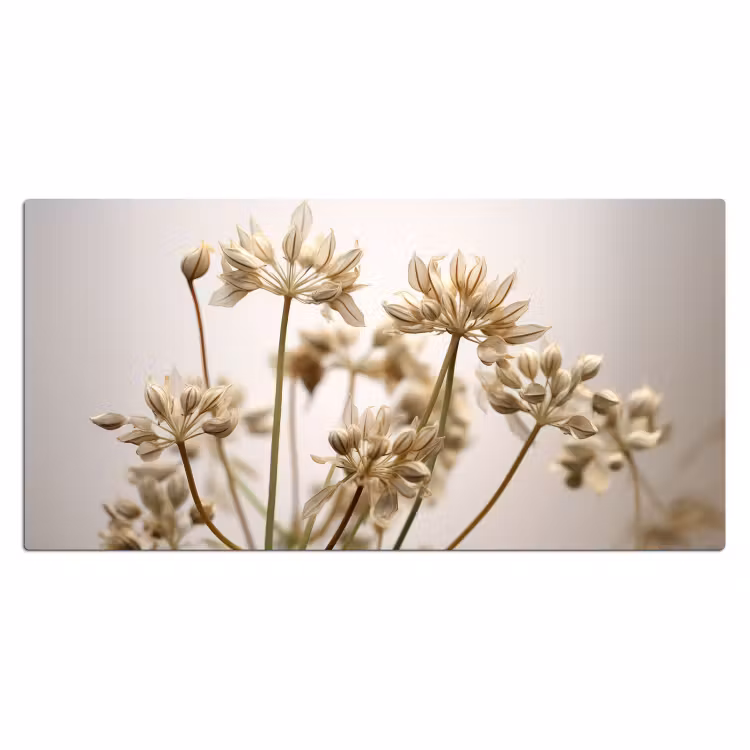 Bureau onderlegger - droogbloemen-beige-wit-planten — 2