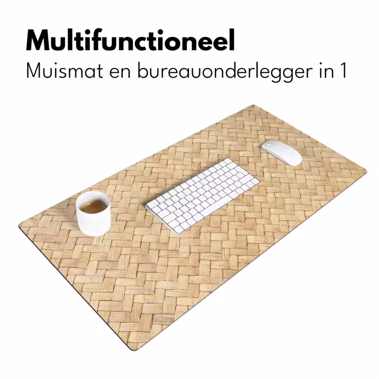 Bureau onderlegger - patroon-beige-rotan-print — 7