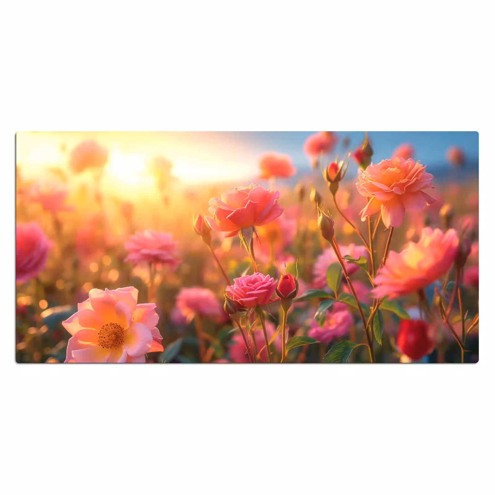 Bureau onderlegger - bloemen-rozen-natuur-roze-bloem — 1