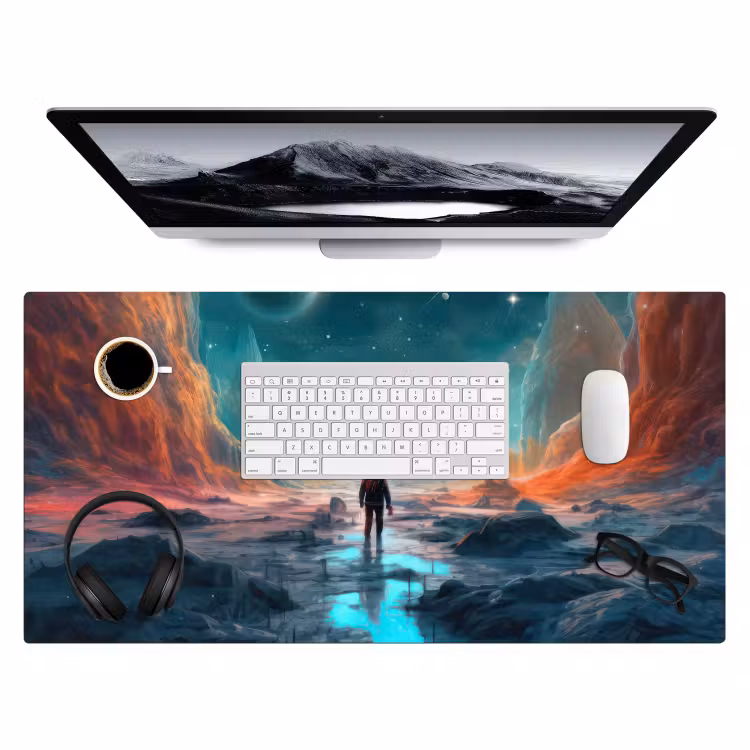 Bureau onderlegger - bergen-ruimte-planeten-astronaut — 4