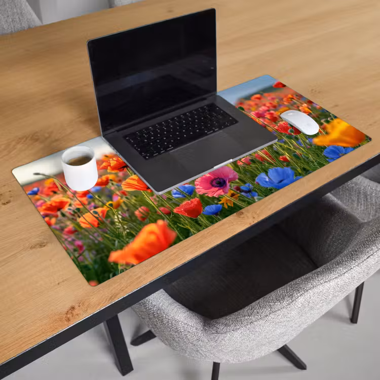 Bureau onderlegger - bloemen-klaprozen-kleurrijk-natuur — 2
