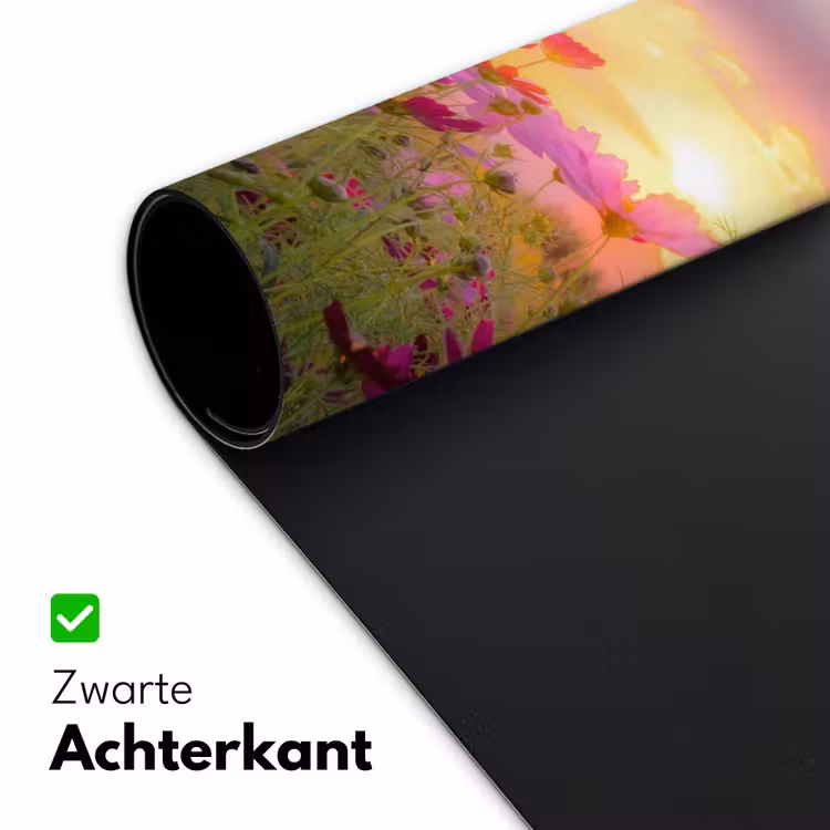 Bureau onderlegger - bloemen-roze-zonsondergang-natuur-weide-horizon — 4