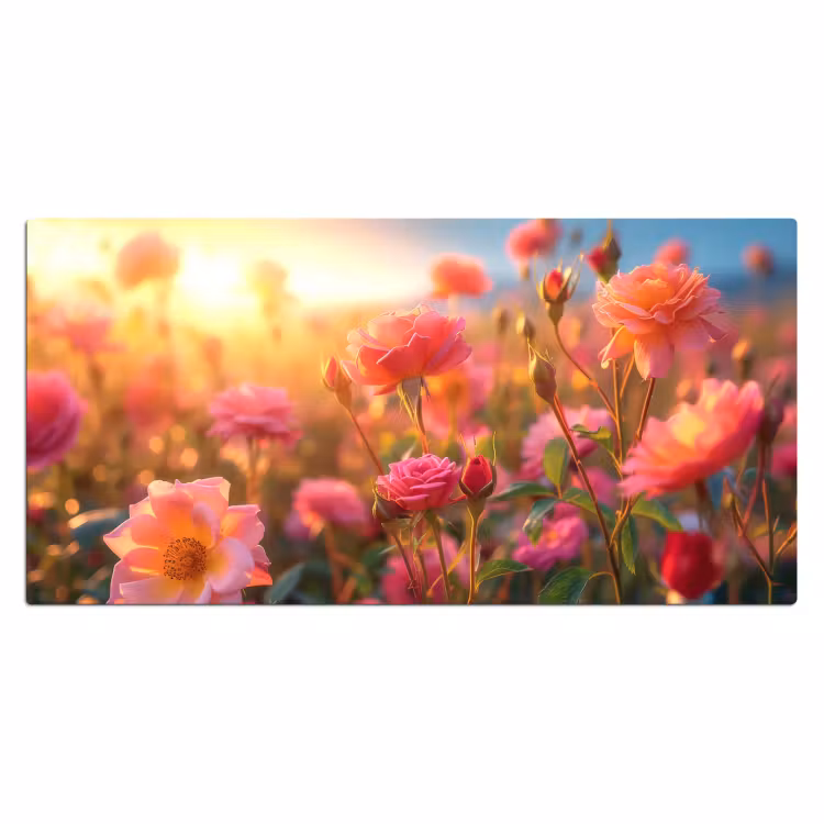 Bureau onderlegger - bloemen-rozen-natuur-roze-bloem — 1