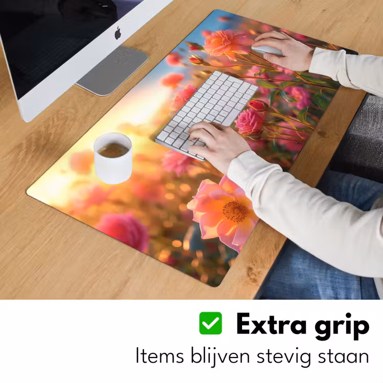 Bureau onderlegger - bloemen-rozen-natuur-roze-bloem — 5
