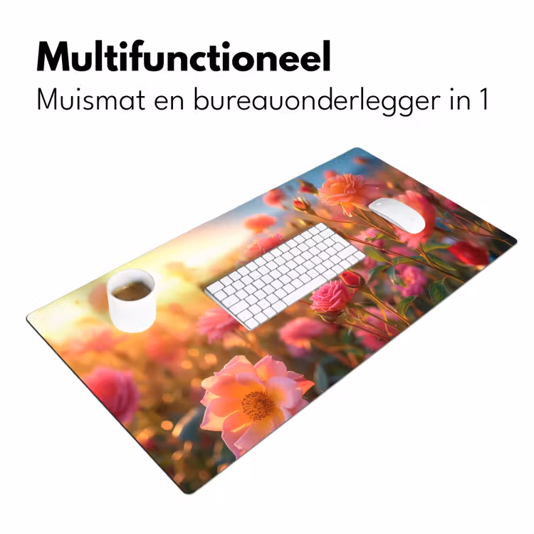 Bureau onderlegger - bloemen-rozen-natuur-roze-bloem — 6