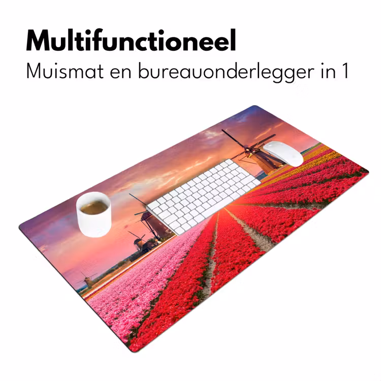 Bureau onderlegger - bloemen-tulpen-bloemenveld-molens-holland — 6