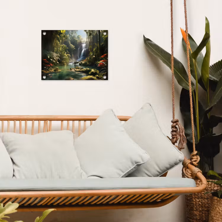 Tuinposter - Verborgen Waterval in de Tropen — 5