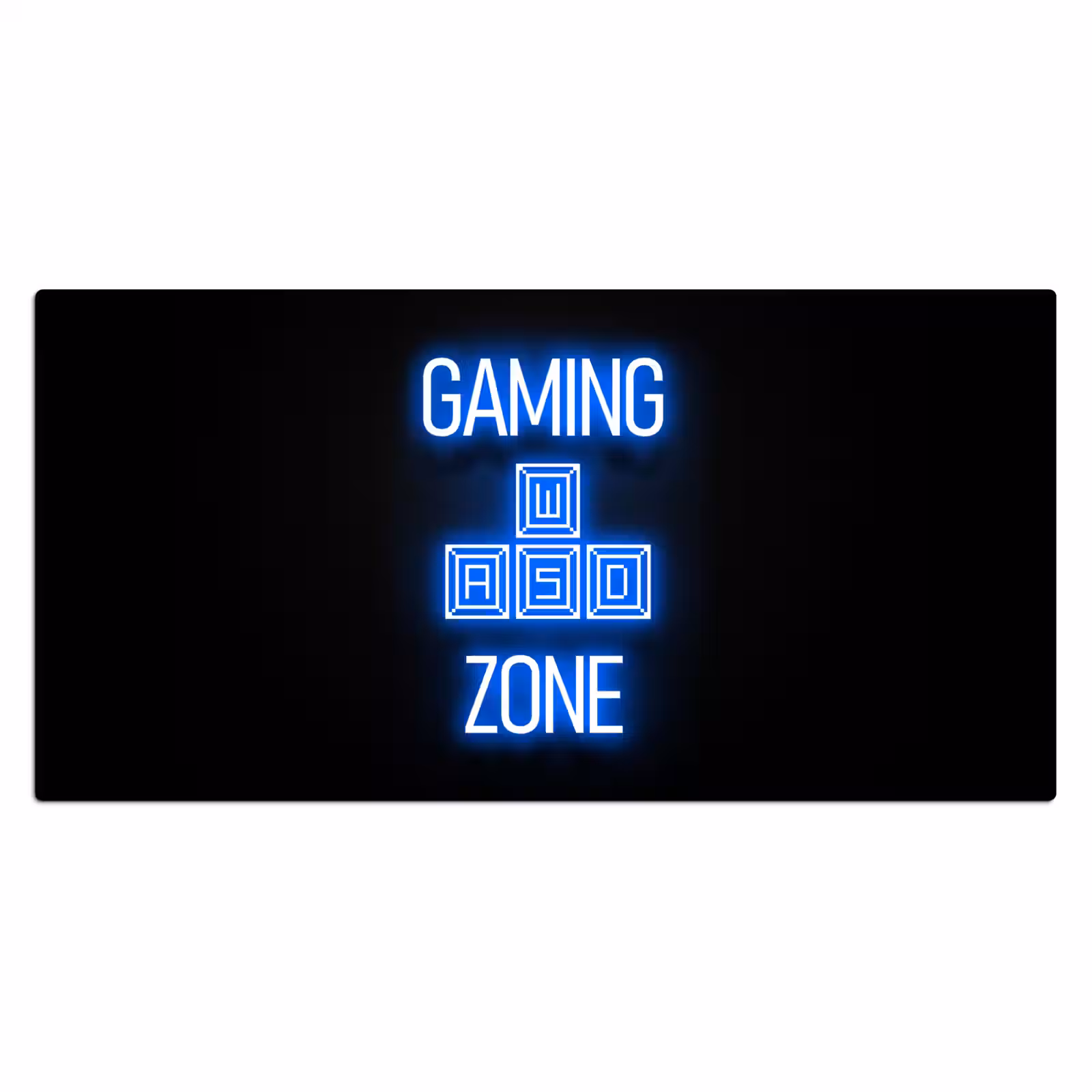 Bureau onderlegger - gaming-tekst-gaming-zone-neon-blauw — 1