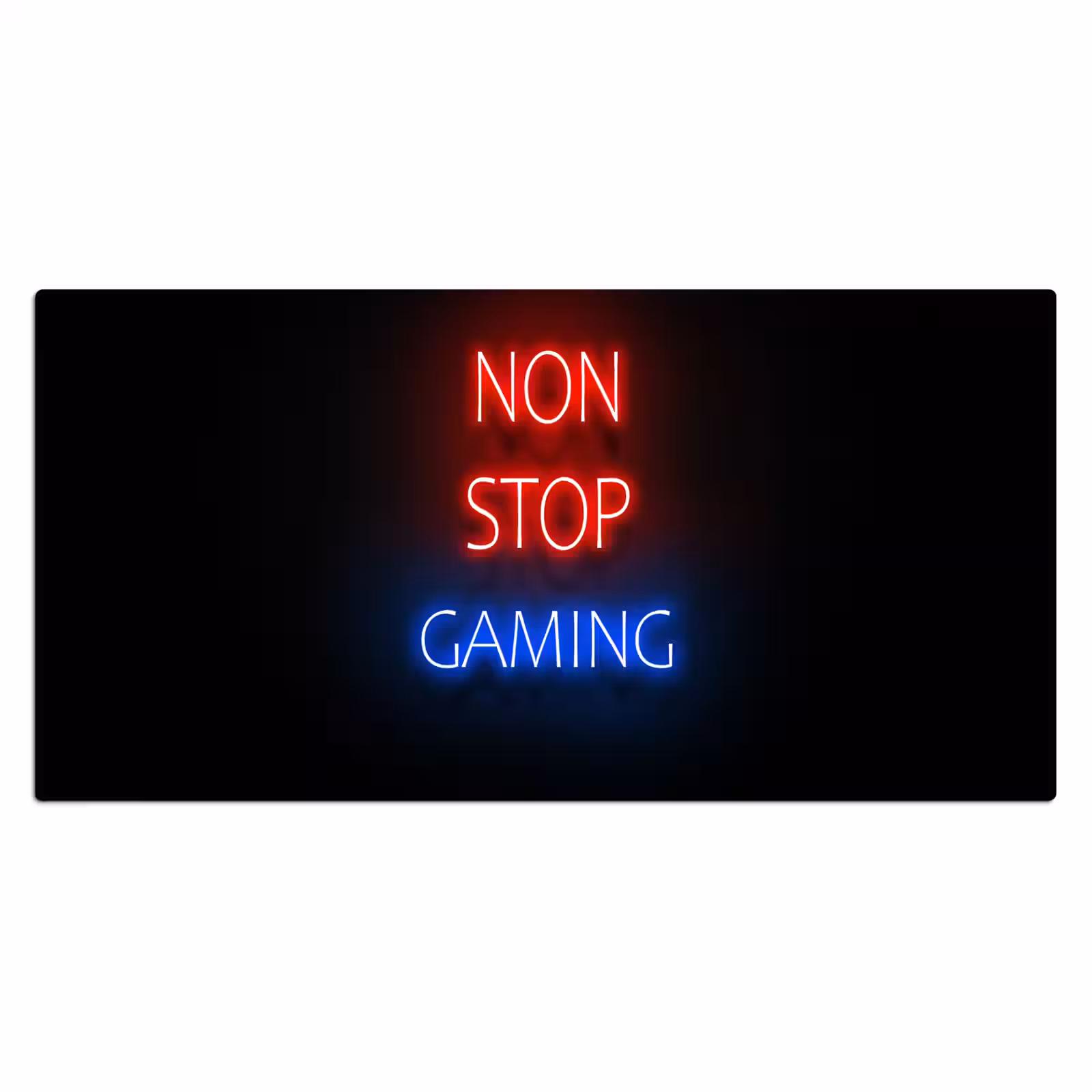 Bureau onderlegger - tekst-gaming-non-stop-gaming-neon-zwart — 1