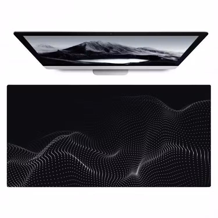 Bureau onderlegger - abstract-zwart-wave-gaming — 1
