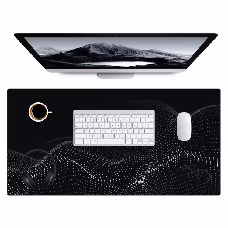Bureau onderlegger - abstract-zwart-wave-gaming — 4