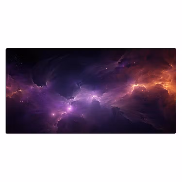 Bureau onderlegger - galaxy-neon-paars-sterren-gaming — 2