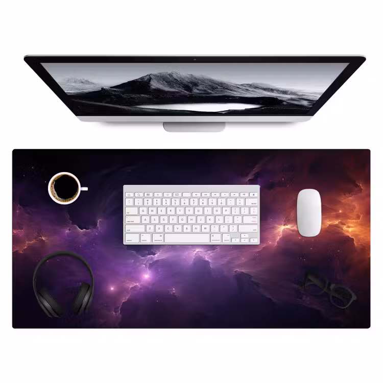 Bureau onderlegger - galaxy-neon-paars-sterren-gaming — 4