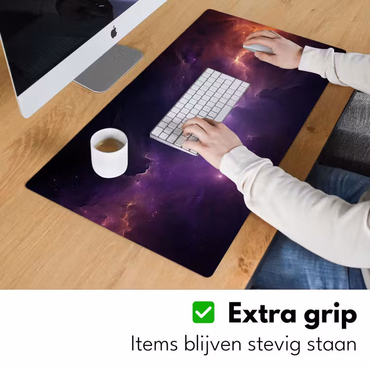Bureau onderlegger - galaxy-neon-paars-sterren-gaming — 6