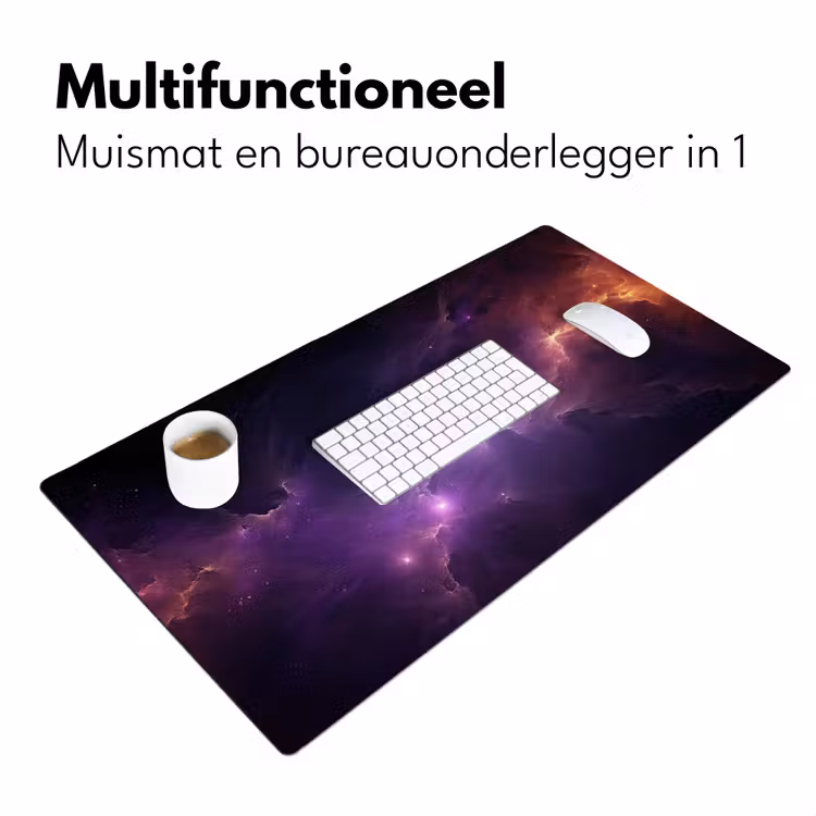 Bureau onderlegger - galaxy-neon-paars-sterren-gaming — 7