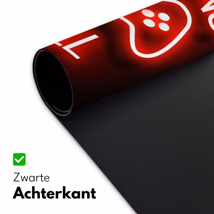 Bureau onderlegger - gaming-quotes-gaming-and-chill-neon-rood — 4