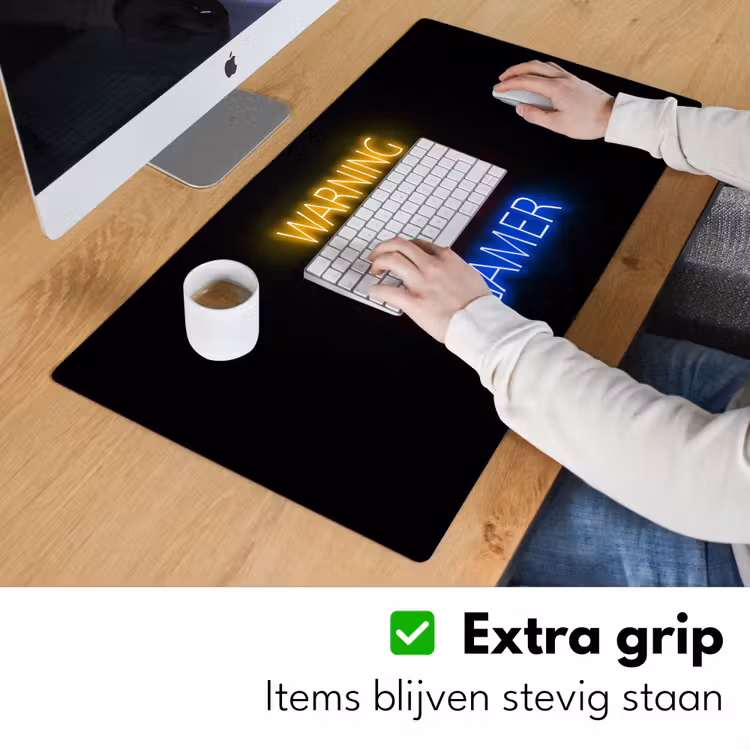 Bureau onderlegger - gaming-quotes-warning-angry-gamer-neon — 5