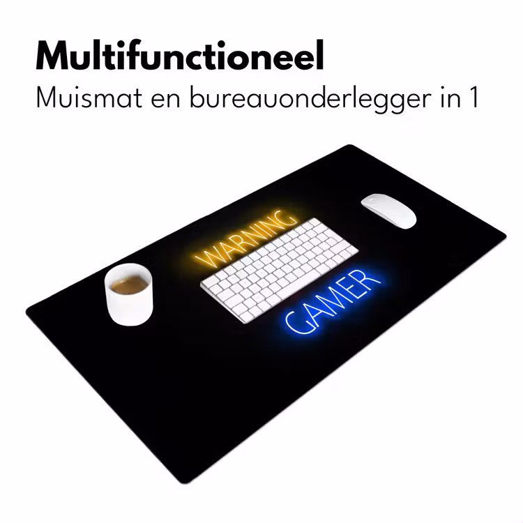 Bureau onderlegger - gaming-quotes-warning-angry-gamer-neon — 6