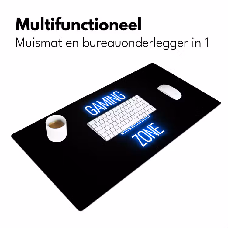 Bureau onderlegger - gaming-tekst-gaming-zone-neon-blauw — 6