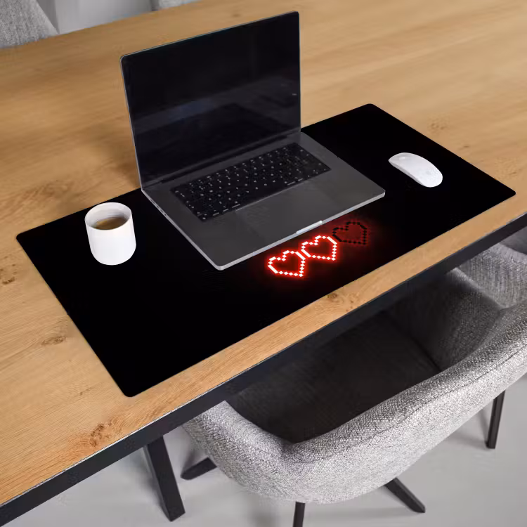 Bureau onderlegger - gaming-tekst-get-a-life-neon-zwart — 2