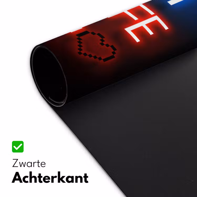 Bureau onderlegger - gaming-tekst-get-a-life-neon-zwart — 4