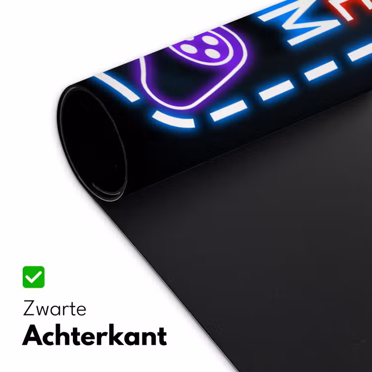 Bureau onderlegger - neon-quotes-game-room-controller-zwart — 4