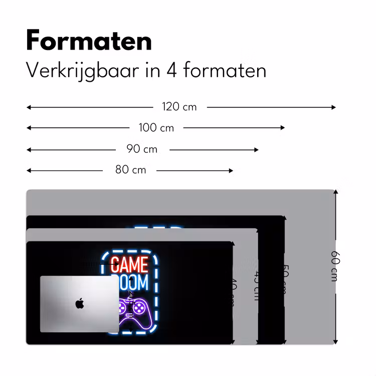 Bureau onderlegger - neon-quotes-game-room-controller-zwart — 7