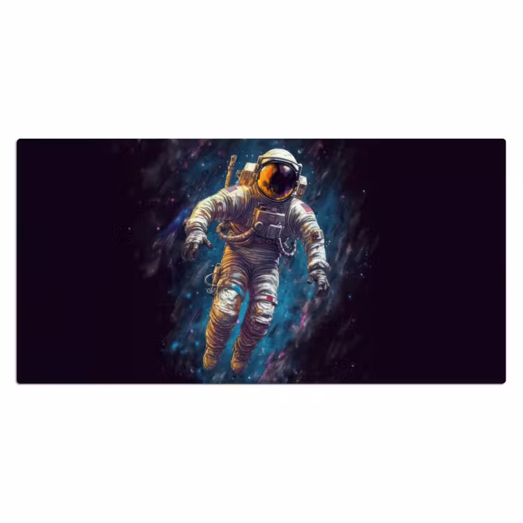 Bureau onderlegger - ruimte-neon-astronaut-sterren — 2