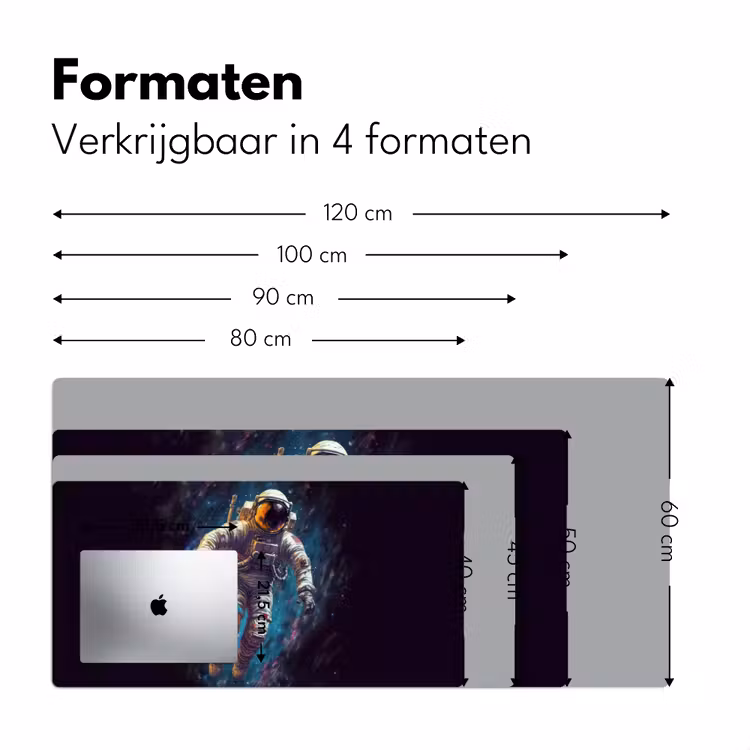 Bureau onderlegger - ruimte-neon-astronaut-sterren — 8