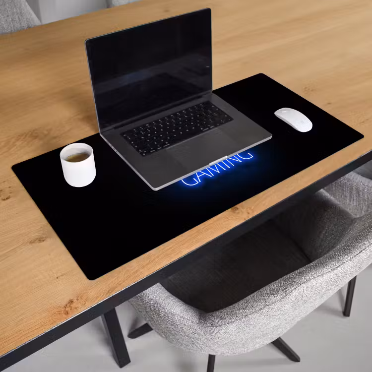 Bureau onderlegger - tekst-gaming-non-stop-gaming-neon-zwart — 2