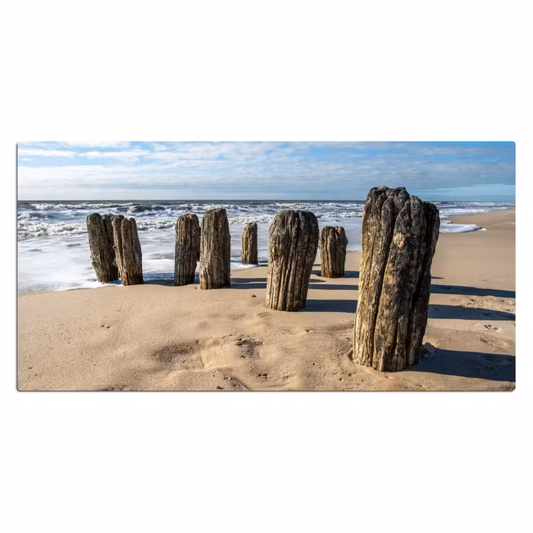Bureau onderlegger - Zand - Strand - Paal - Water - Zomer — 1