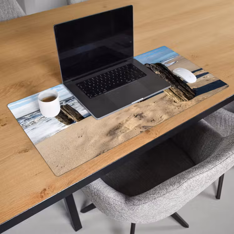 Bureau onderlegger - Zand - Strand - Paal - Water - Zomer — 2