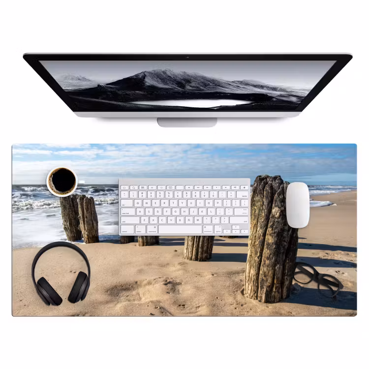 Bureau onderlegger - Zand - Strand - Paal - Water - Zomer — 3