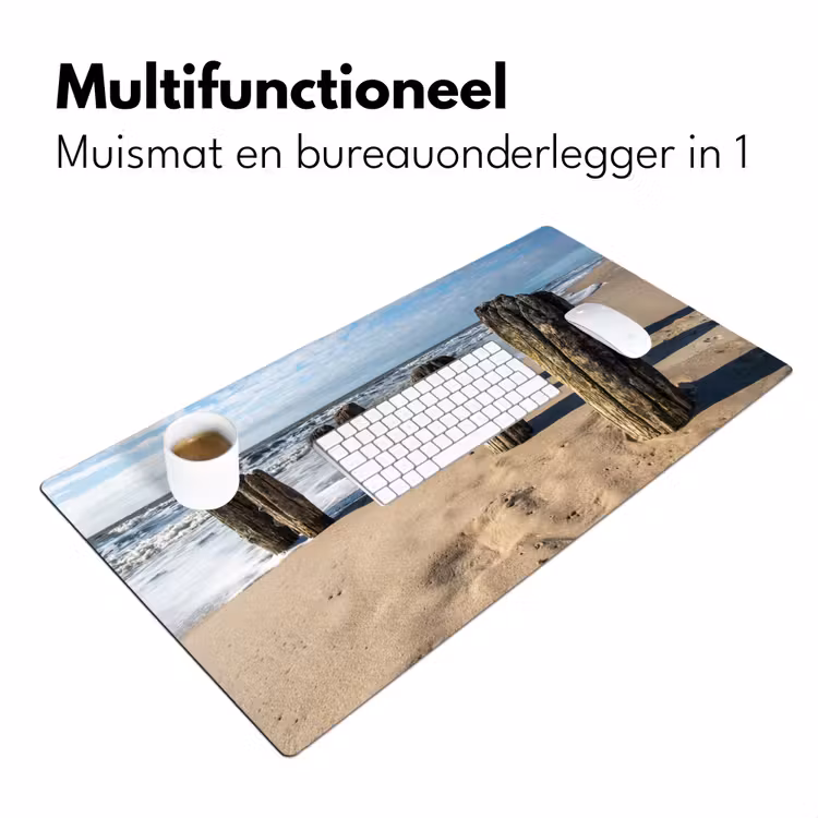 Bureau onderlegger - Zand - Strand - Paal - Water - Zomer — 6