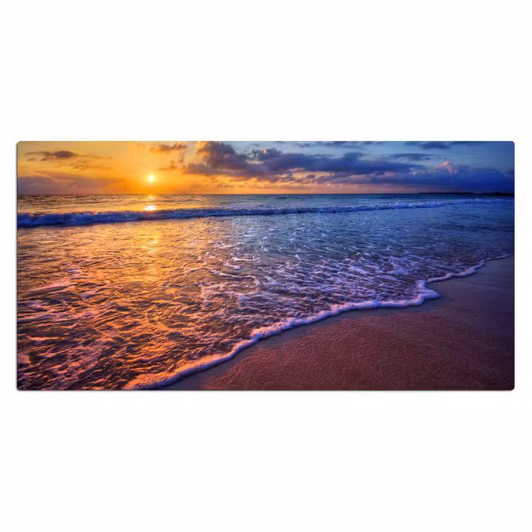 Bureau onderlegger - Zee - Strand - Zonsondergang - Wolken - Horizon — 1