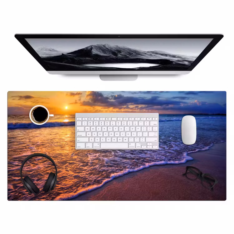Bureau onderlegger - Zee - Strand - Zonsondergang - Wolken - Horizon — 3